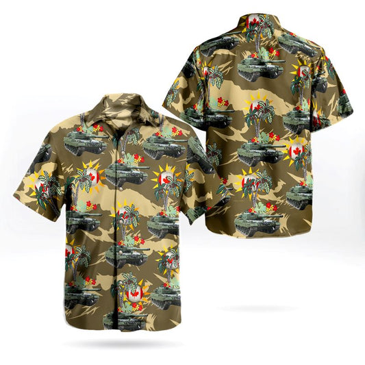 Canadian Army Leopard 2A4 Tank Hawaiian Shirt