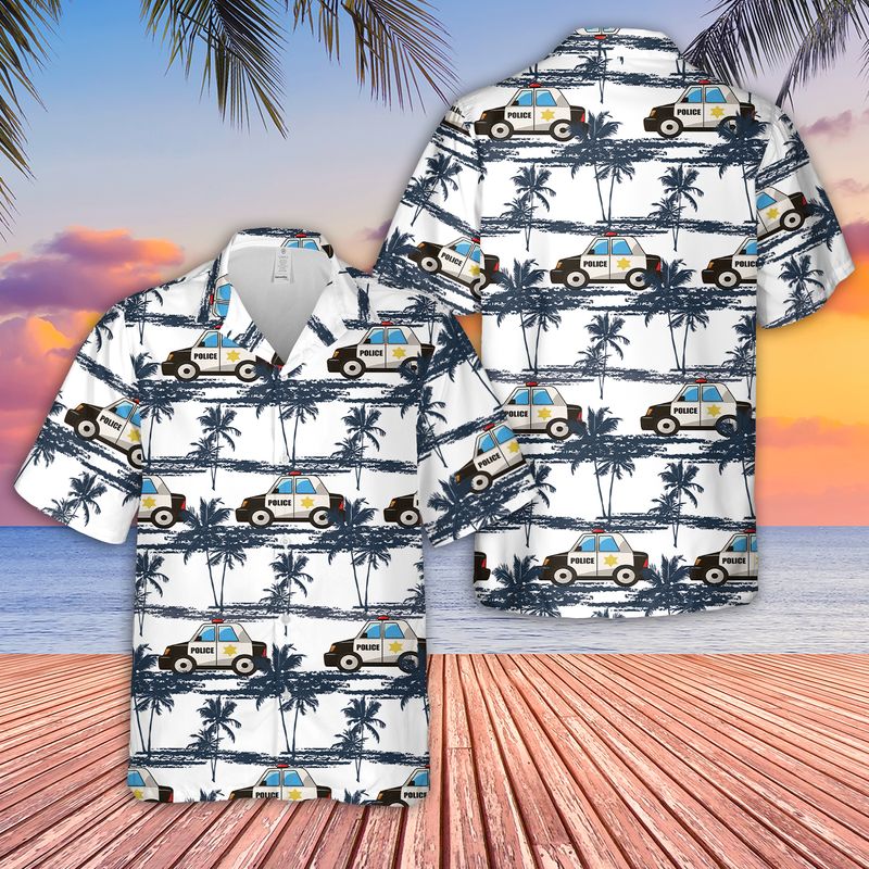 Police Car Hawaiian Shirt