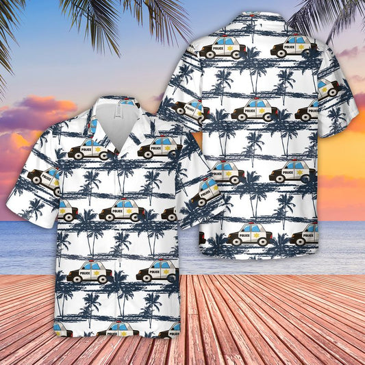 Police Car Hawaiian Shirt