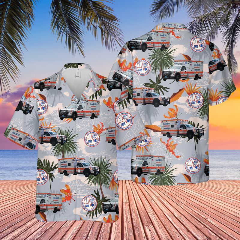 Massachusetts Boston EMS Hawaiian Shirt