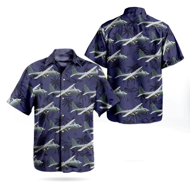 Swedish Air Force Lockheed Tp84 Hercules (C-130H/L-382) Hawaiian Shirt