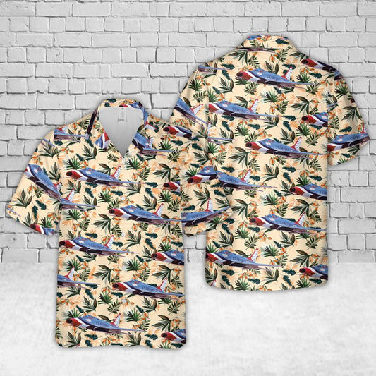 US Air Force Thunderbirds North American F-100D Super Sabre Hawaiian Shirt