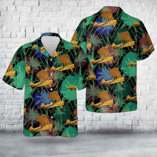 US Marines Boeing N2S-3 Stearman Hawaiian Shirt