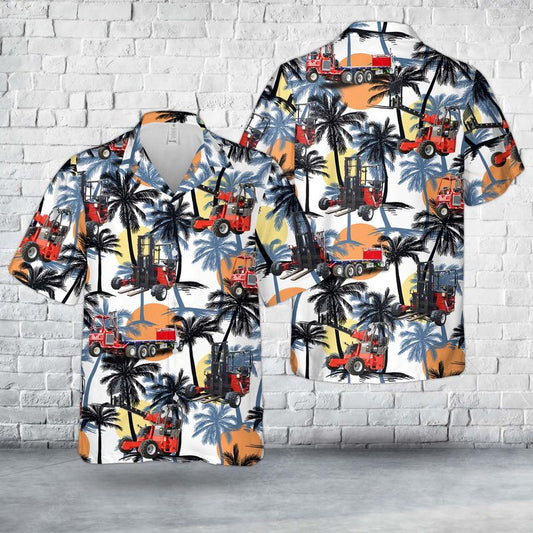 Truck-Mounted Forklift Hawaiian Shirt