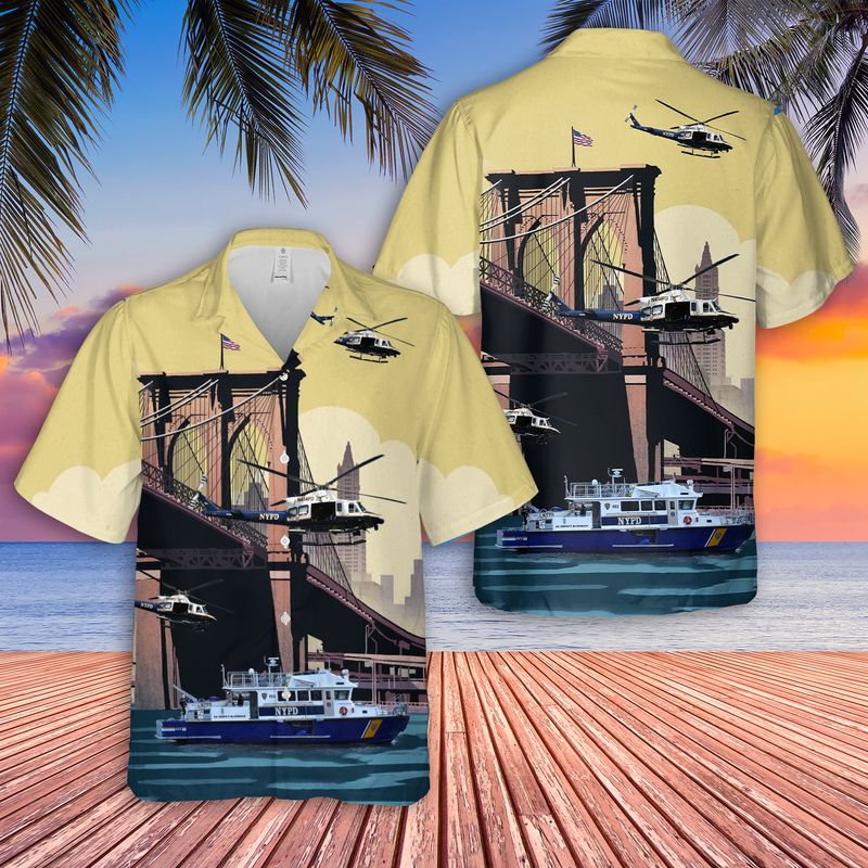 New York City Police Vehicles Hawaiian Shirt