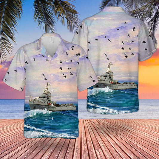 Royal Canadian Navy Anticosti-class minesweeper Hawaiian Shirt