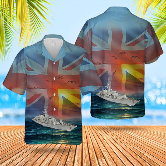Royal Navy RN HMS Lancaster (F229) Duke-class Type 23 Frigate Hawaiian Shirt