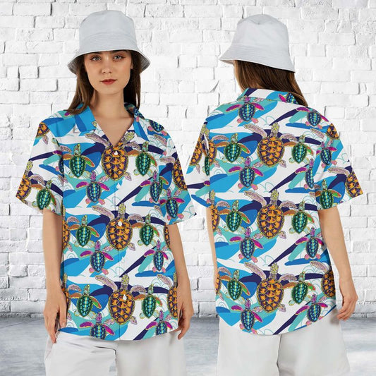Turtle Hawaiian Shirt For Women