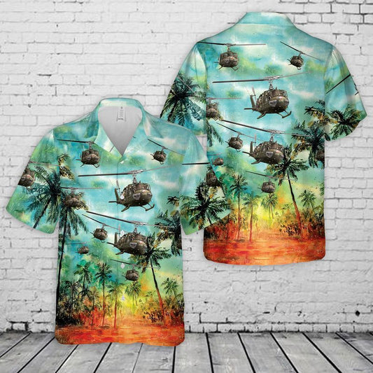 US Army Bell UH-1 Huey Hawaiian Shirt