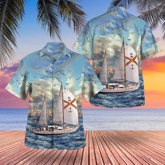 Belgian Navy A958 Zenobe Gramme Hawaiian Shirt