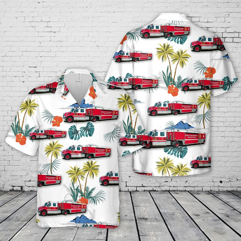 Charlotte Fire Department Urban Search and Rescue Hawaiian Shirt