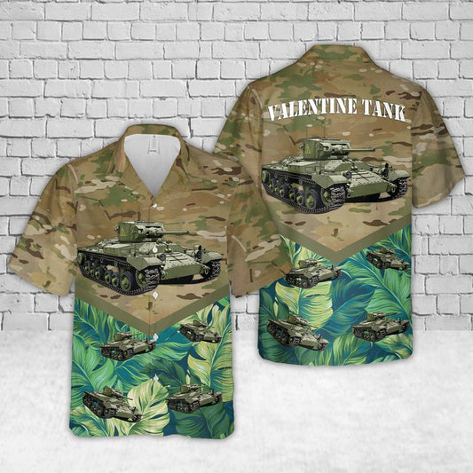 British Army Valentine Tank Hawaiian Shirt