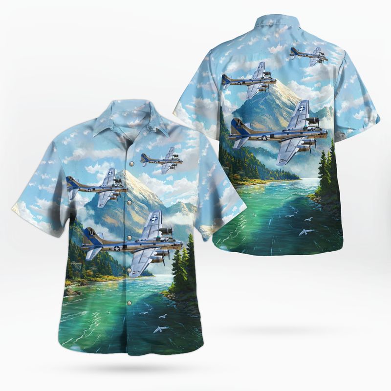 US Air Force Boeing B-17 Flying Fortress Hawaiian Shirt