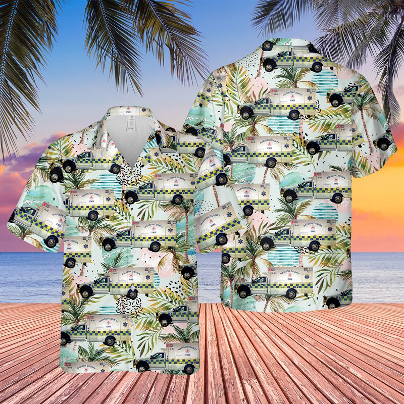 Virginia Madison County EMS Hawaiian Shirt