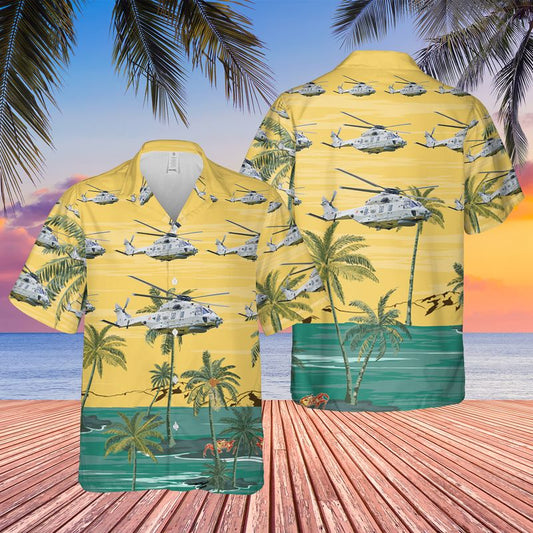 Belgian Air Force NHIndustries NH90-NFH Hawaiian Shirt