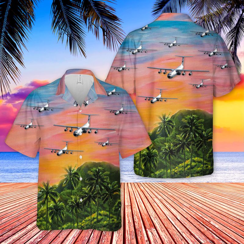 US Air Force Hanoi Taxi (Lockheed C-141 Starlifter) Hawaiian Shirt