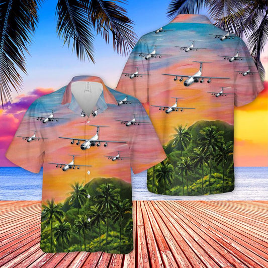 US Air Force Hanoi Taxi (Lockheed C-141 Starlifter) Hawaiian Shirt