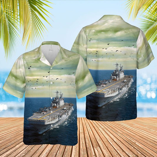 US Navy USS Saipan (LHA-2) Hawaiian Shirt