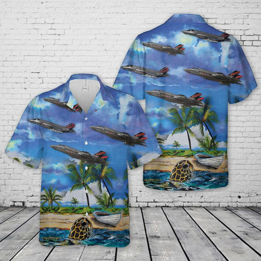 US Air Force F-35A Lightning II AF-01 Hawaiian Shirt