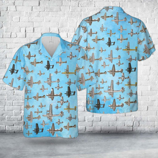 U.S. Army Air Force Warbirds of WWII Hawaiian Shirt