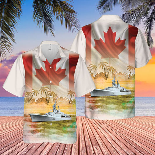 Royal Canadian Navy RCN HMCS Nipigon (DDH 266) Annapolis-class Destroyer Hawaiian Shirt