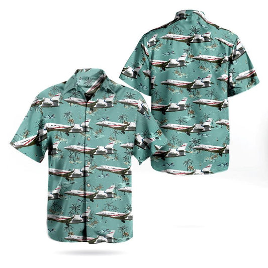 Belgian Air Force Dassault Falcon 7X Hawaiian Shirt