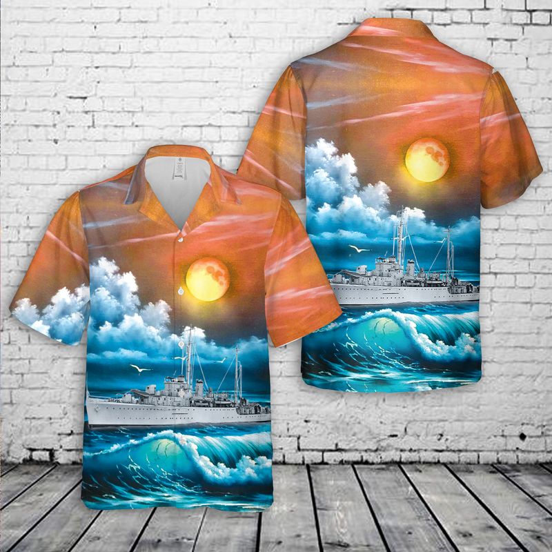 Royal Navy HMS Auckland (L61) Hawaiian Shirt