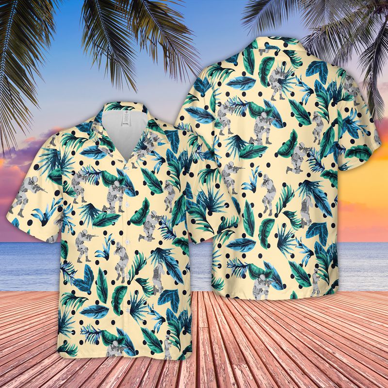 US Army Short Sleeve Hawaiian Shirt