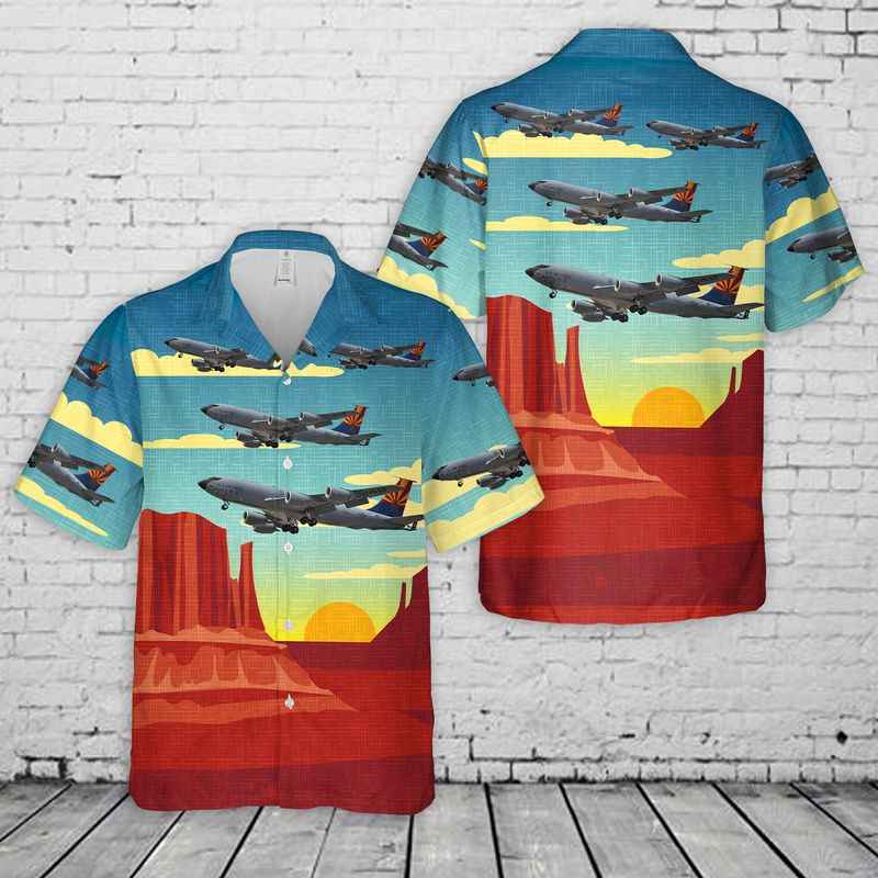 US Air Force Arizona Air National Guard Boeing KC-135 Stratotanker 62-3516 Hawaiian Shirt