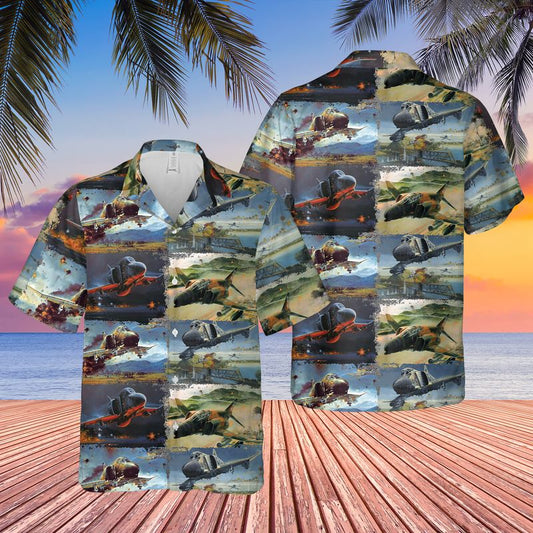 US Air Force McDonnell Douglas F-4 Phantom II Hawaiian Shirt