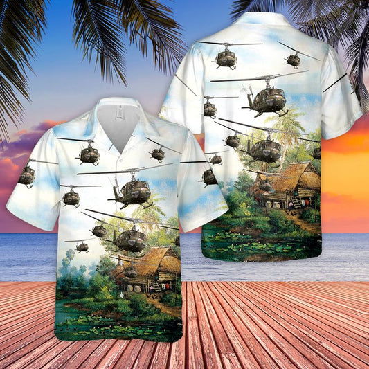 US Army Bell UH-1 Huey Hawaiian Shirt