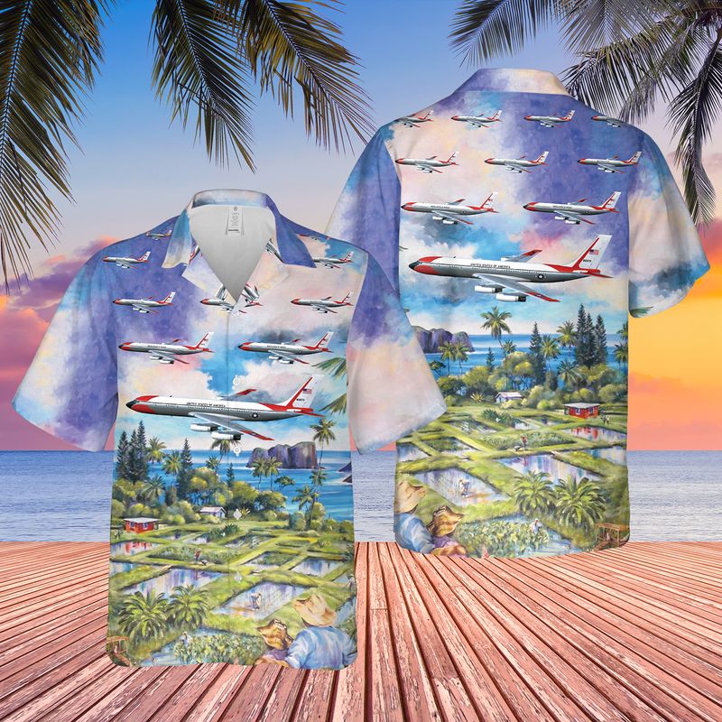 US Air Force Boeing VC-137A Hawaiian Shirt