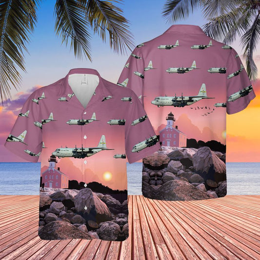 USAF Connecticut Air National Guard 118th Airlift Squadron C-130H Hercules Hawaiian Shirt