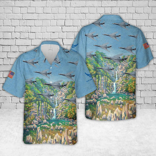 US Air Force Rockwell B-1 Lancer Hawaiian Shirt