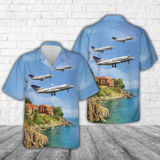 Belgian Air Force Dassault Falcon 20E Hawaiian Shirt