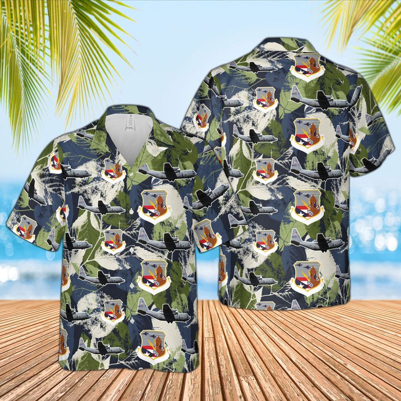 Puerto Rico Air National Guard Lockheed WC-130H Hercules Hawaiian Shirt