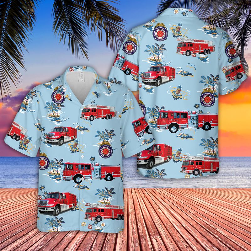 California Long Beach Fire Department Hawaiian Shirt