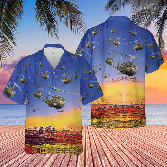 US Army Bell UH-1 Huey Hawaiian Shirt