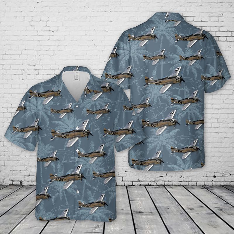 US Army Republic P-47 Thunderbolt Hawaiian Shirt