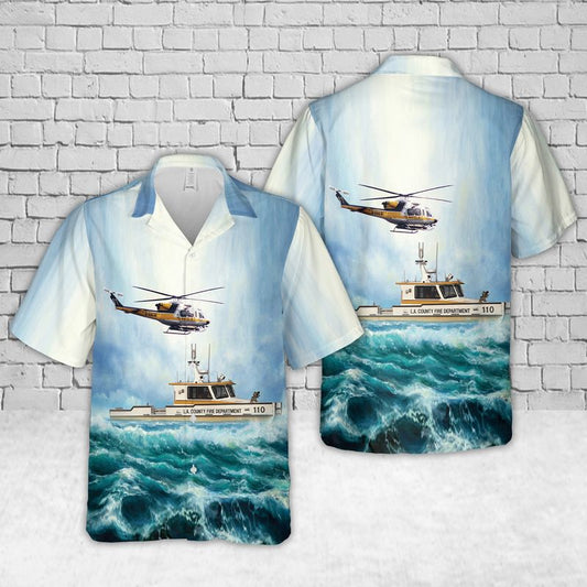 LA County Fireboat 110 Hawaiian Shirt