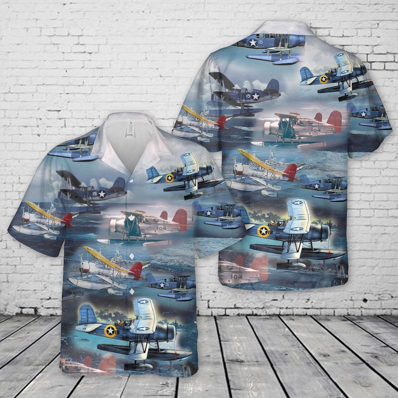 US Navy Curtiss SOC Seagull Hawaiian Shirt