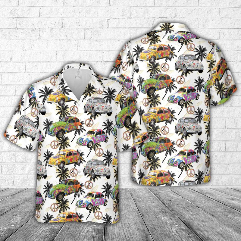VW Beetle Hippie Hawaiian Shirt
