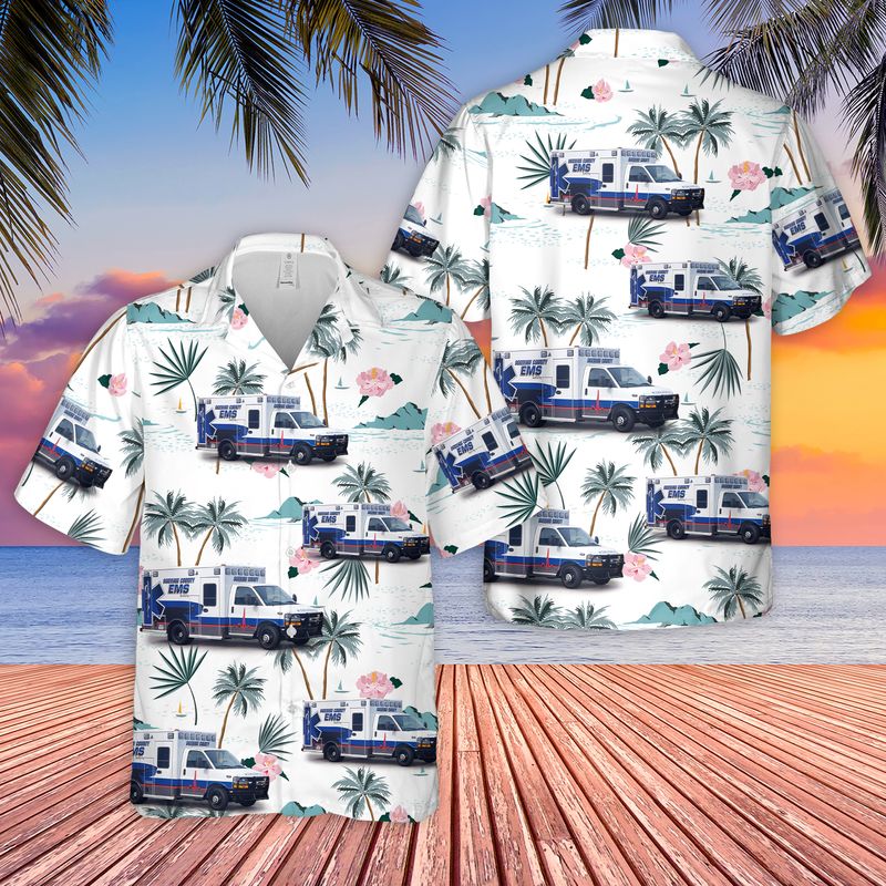 US Ogemaw County EMS Hawaiian Shirt