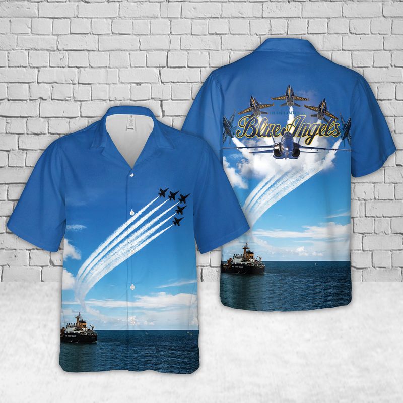 US Navy Blue Angels Show Hawaiian Shirt