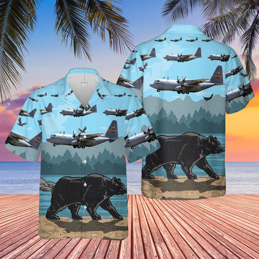 USAF Alaska Air National Guard 176th Wing HC-130 Hercules Hawaiian Shirt