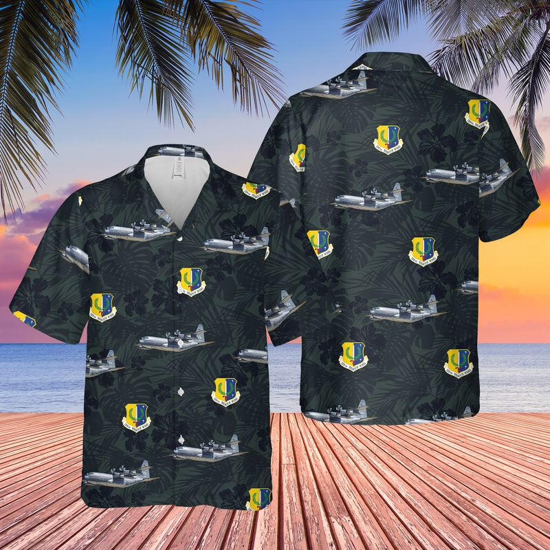 US Air Force California Air National Guard 129th Rescue Wing HC-130J Combat King II Hawaiian Shirt