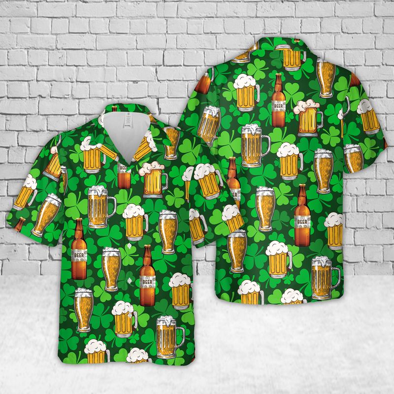 Irish St Patrick's Day Beer Hawaiian Shirt
