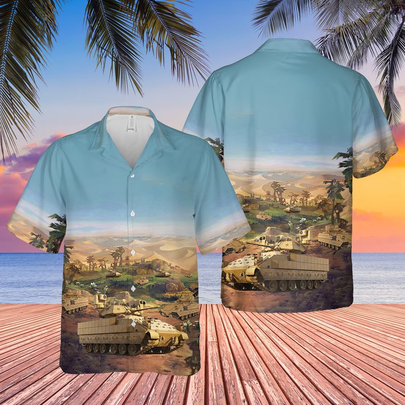 US Army M2A3 Bradley Hawaiian Shirt