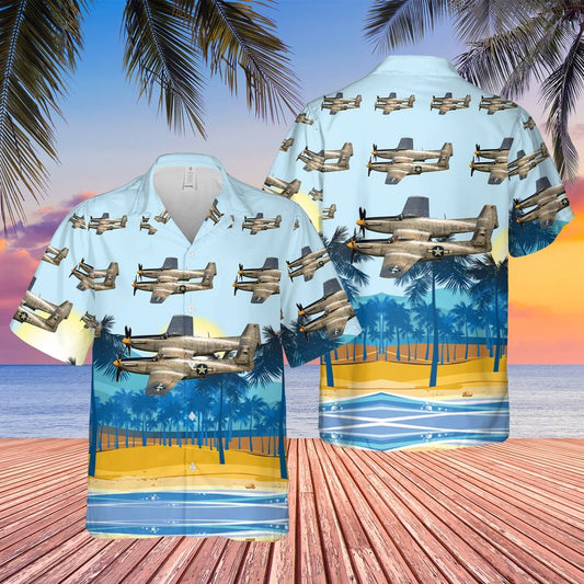 US Air Force North American F-82 Twin Mustang Hawaiian Shirt