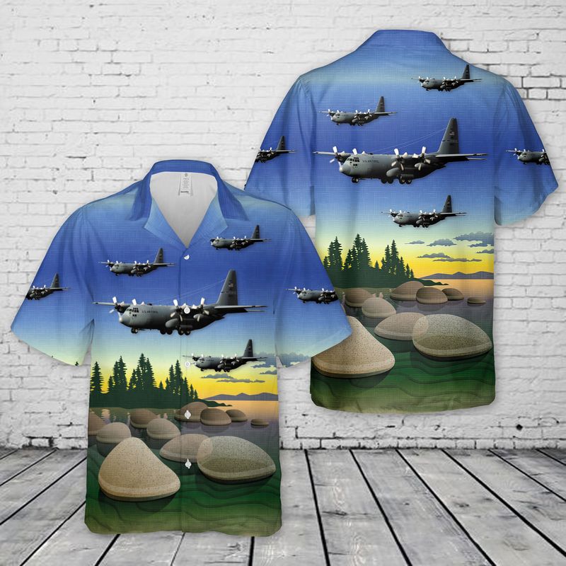 USAF Nevada Air National Guard 152nd Airlift Wing C-130 Hawaiian Shirt